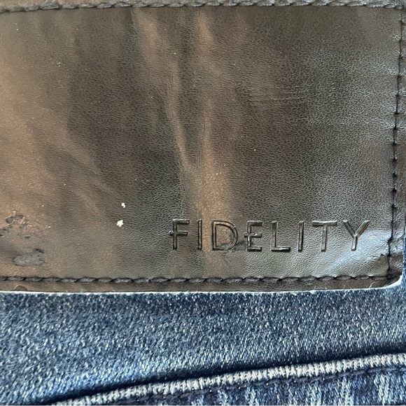 Fidelity Jeans Size 32 Blue Medium Wash Stretch Denim Indie Skinny Super Soft - Picture 3 of 9